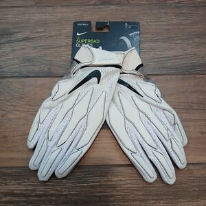 Nike Superbad Football Gloves Extra Large White Grey Padded Grip PGF764‎ *